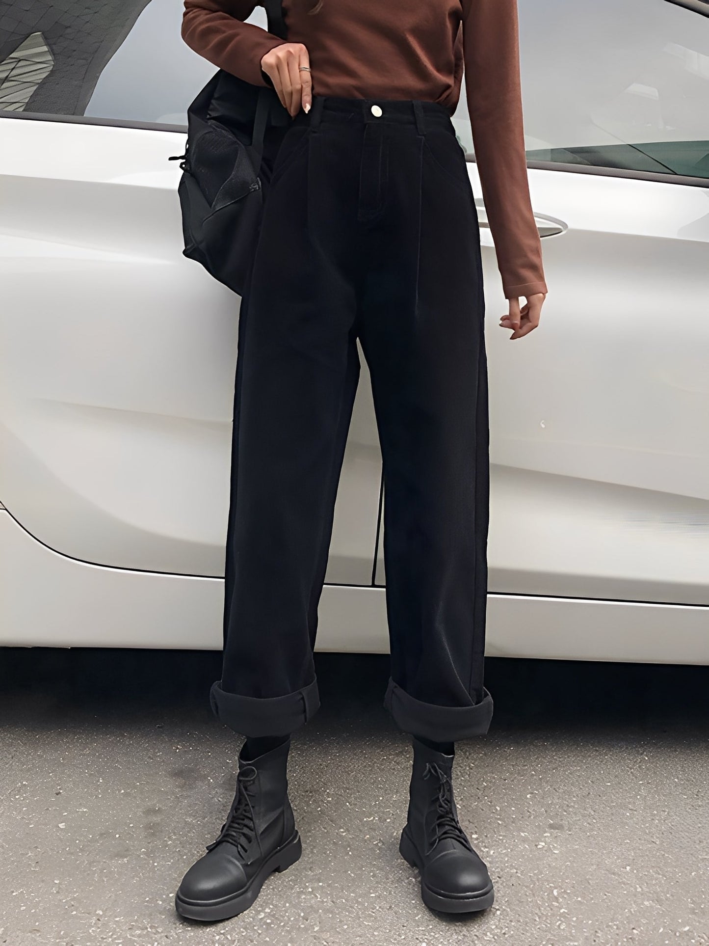 Shelbie - Locker cut corduroy pants for women in classic style