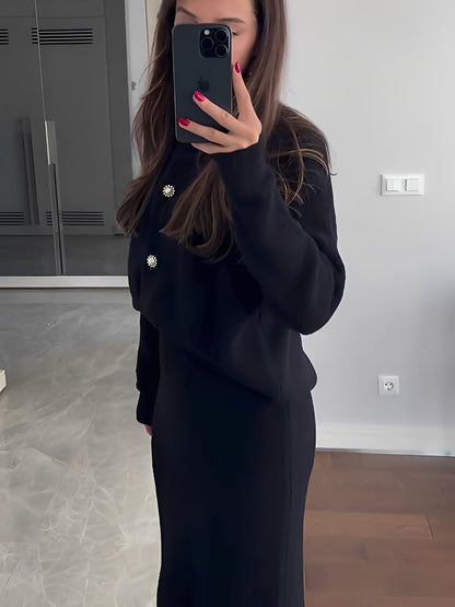 Cecilia - stylowy zestaw z kurtką i spódnicą dla kobiet