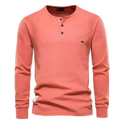 Joachim - Herren-Langarmhemd aus Waffelstoff