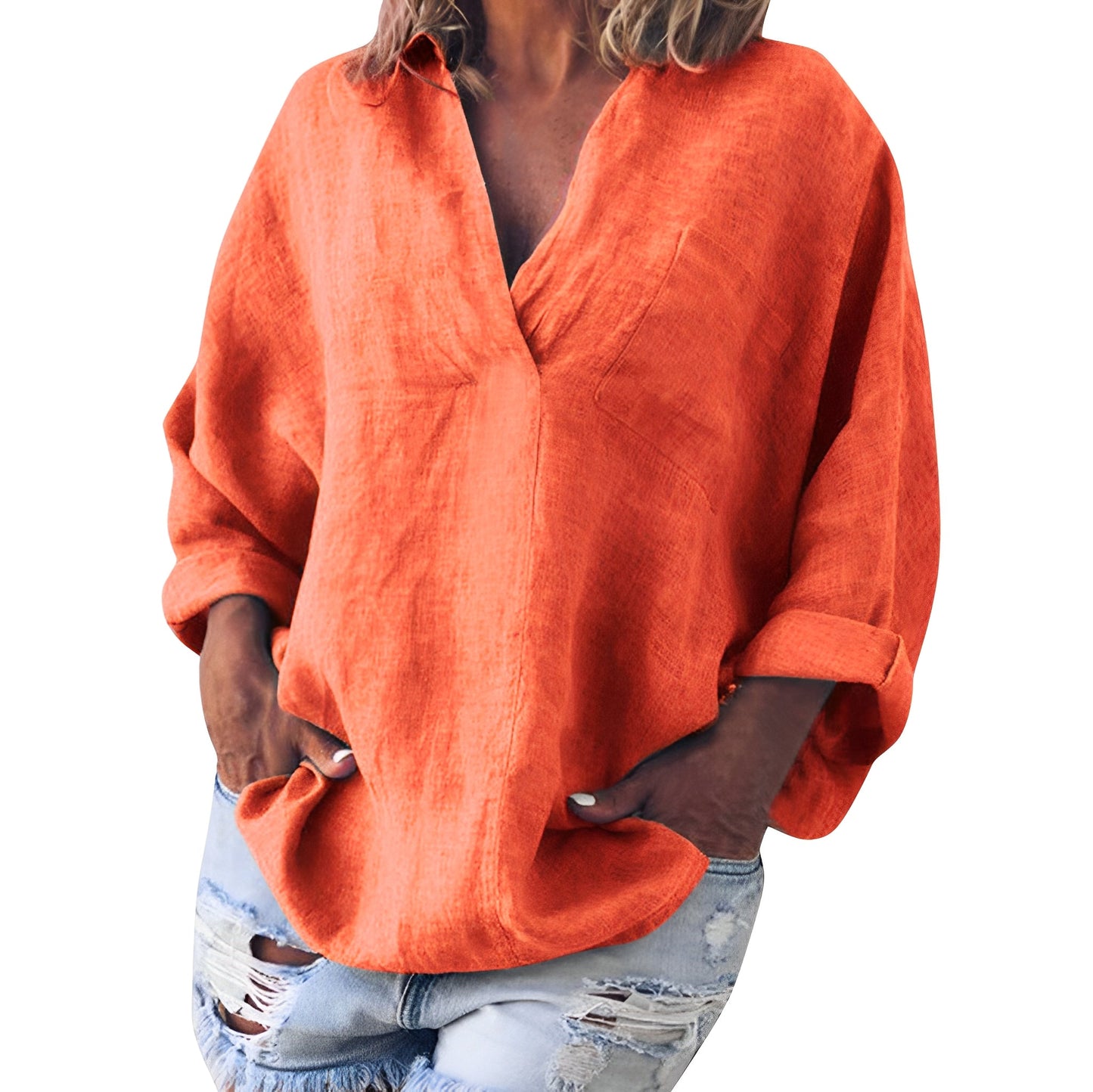 Pamella - Trendiges, locker geschnittenes Langarmshirt