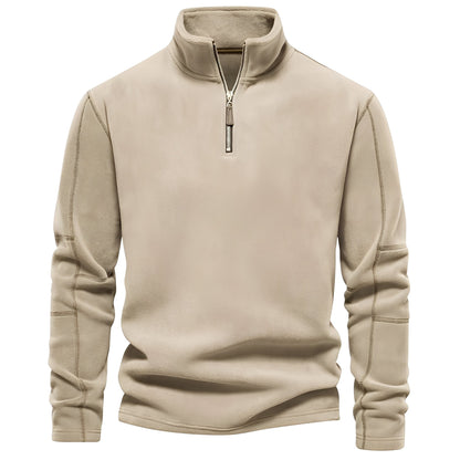 Nicholas - Fashionable fleece pullover for men with zipper