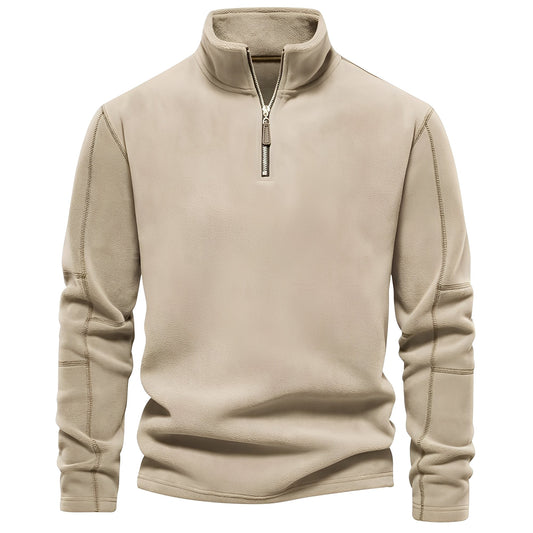 Nicholas - Fashionable fleece pullover for men with zipper