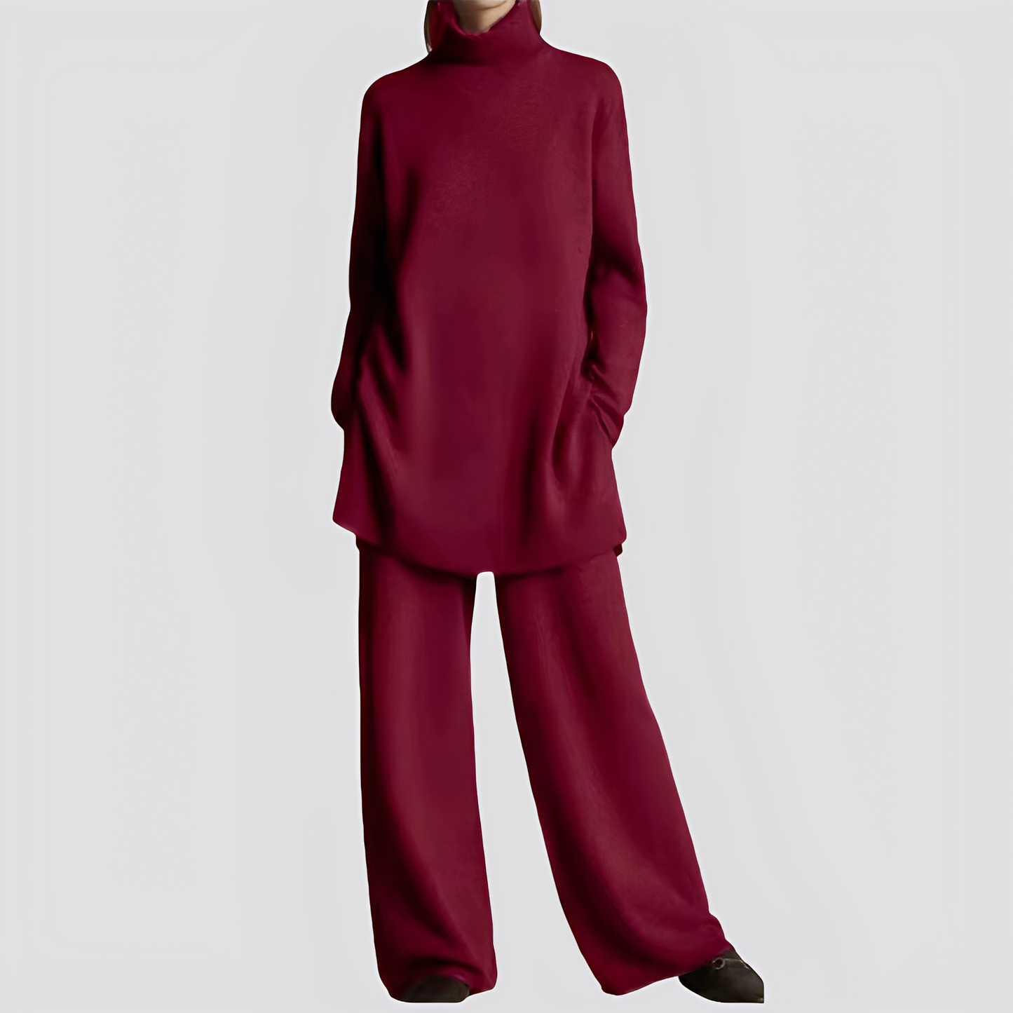 Jessica - Stilvolles Lounge-Set mit hohem Kragen für Frauen