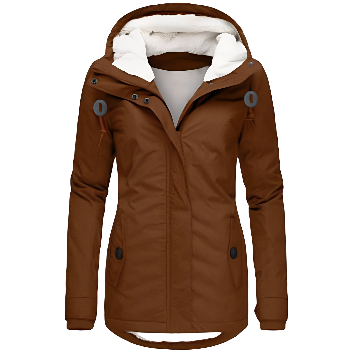 Valary - damska bluza z kapturem z aksamitu, wodoodporna