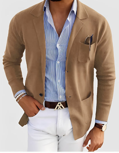 Giffard - Elegante giacca da uomo in lana con doppia fila di bottoni