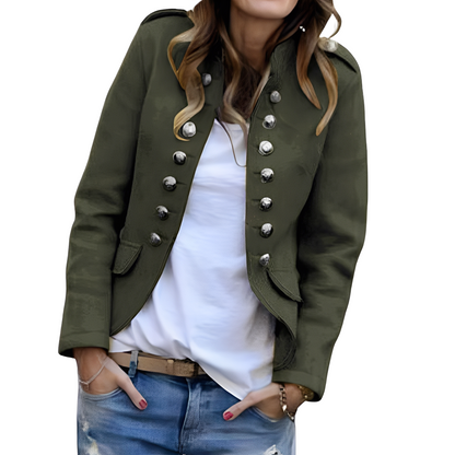 Rhoda - Fashionable blazer with stand-up collar for women