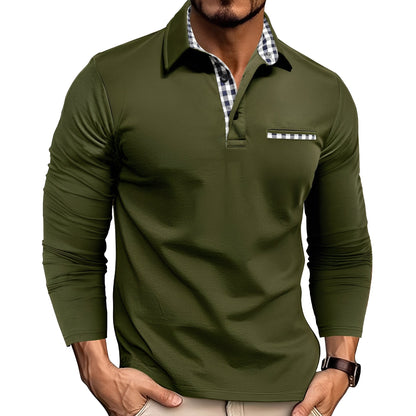 Cédrick - Herren-Poloshirt mit langen Ärmeln für einen warmen Winter