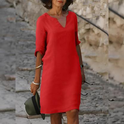 Guilaine - Elegantní šaty s výstřihem do V pro dámy