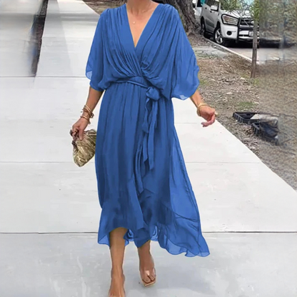 Demara - Elegantes V-Ausschnitt-Kleid für Damen