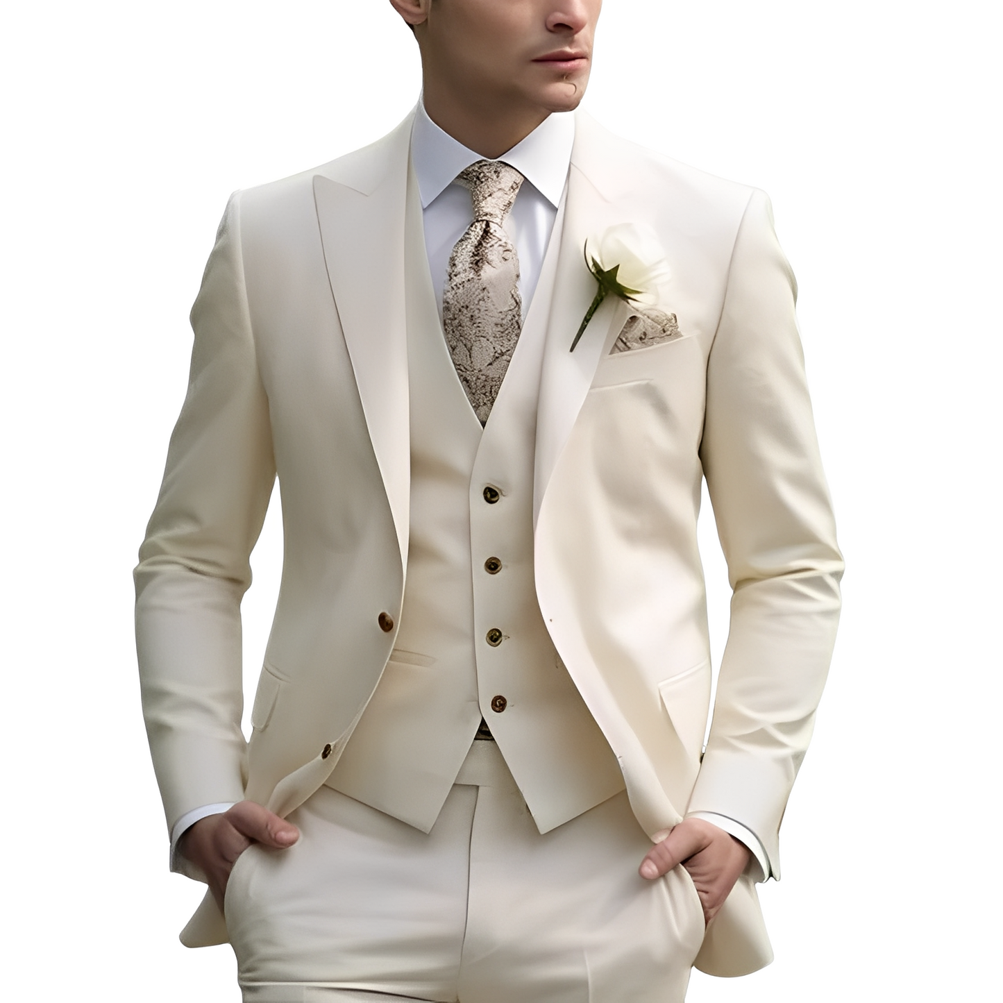 Austin - Traje de 3 piezas a la moda para hombre