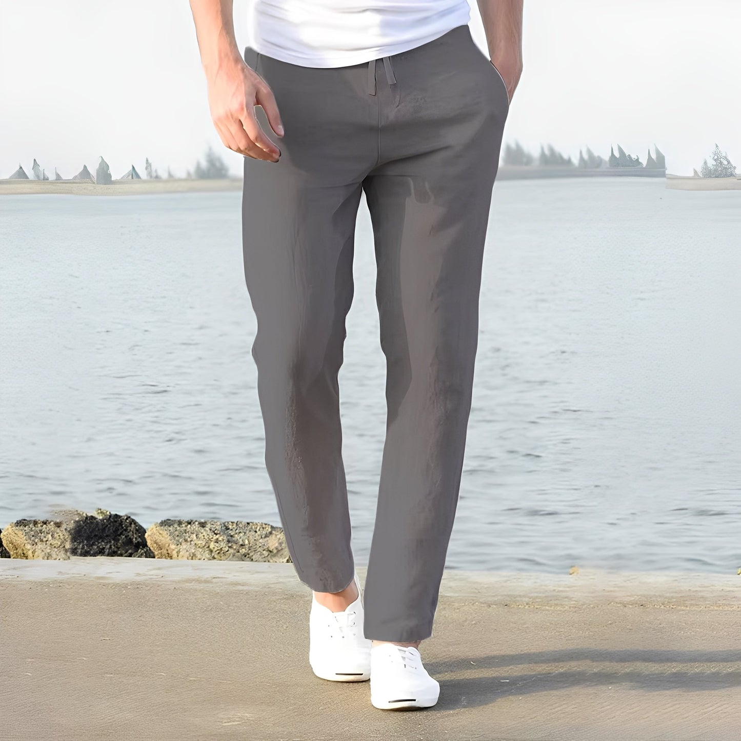 Domenic - Komfortable Herrenhose aus Leinen