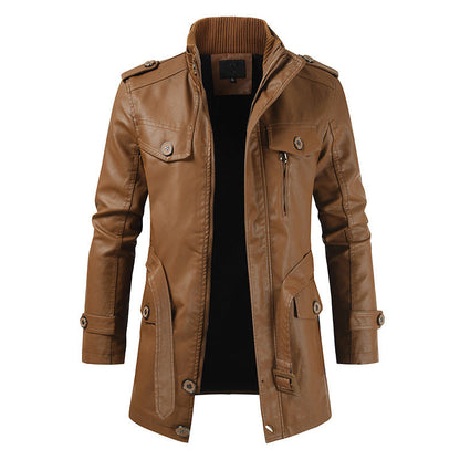 Howard - Vintage-Leder-Trenchcoat für Herren