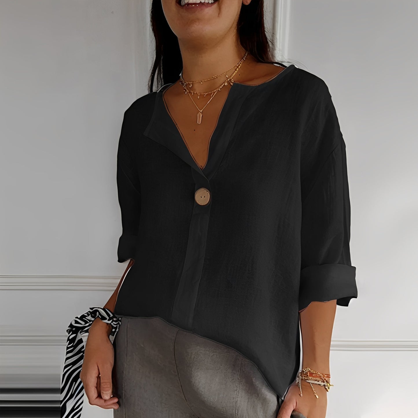 Stephanie - Locker geschnittene, legere Bluse für Frauen