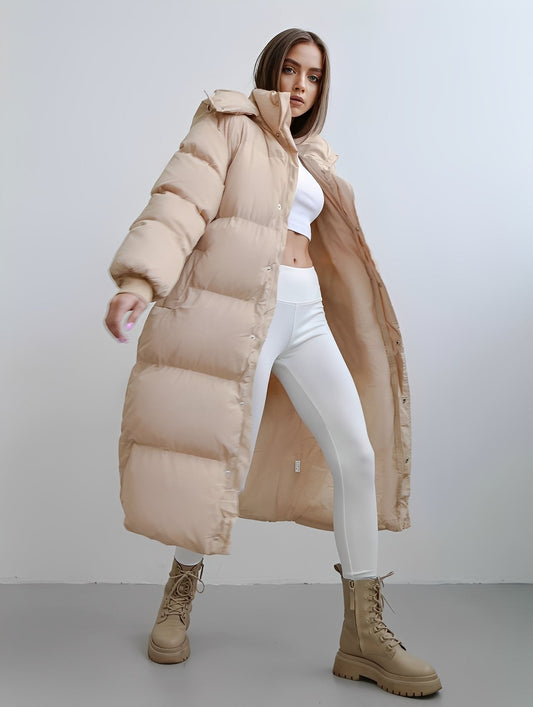 Eloise - Moderner, weit geschnittener Damenmantel mit Kapuze