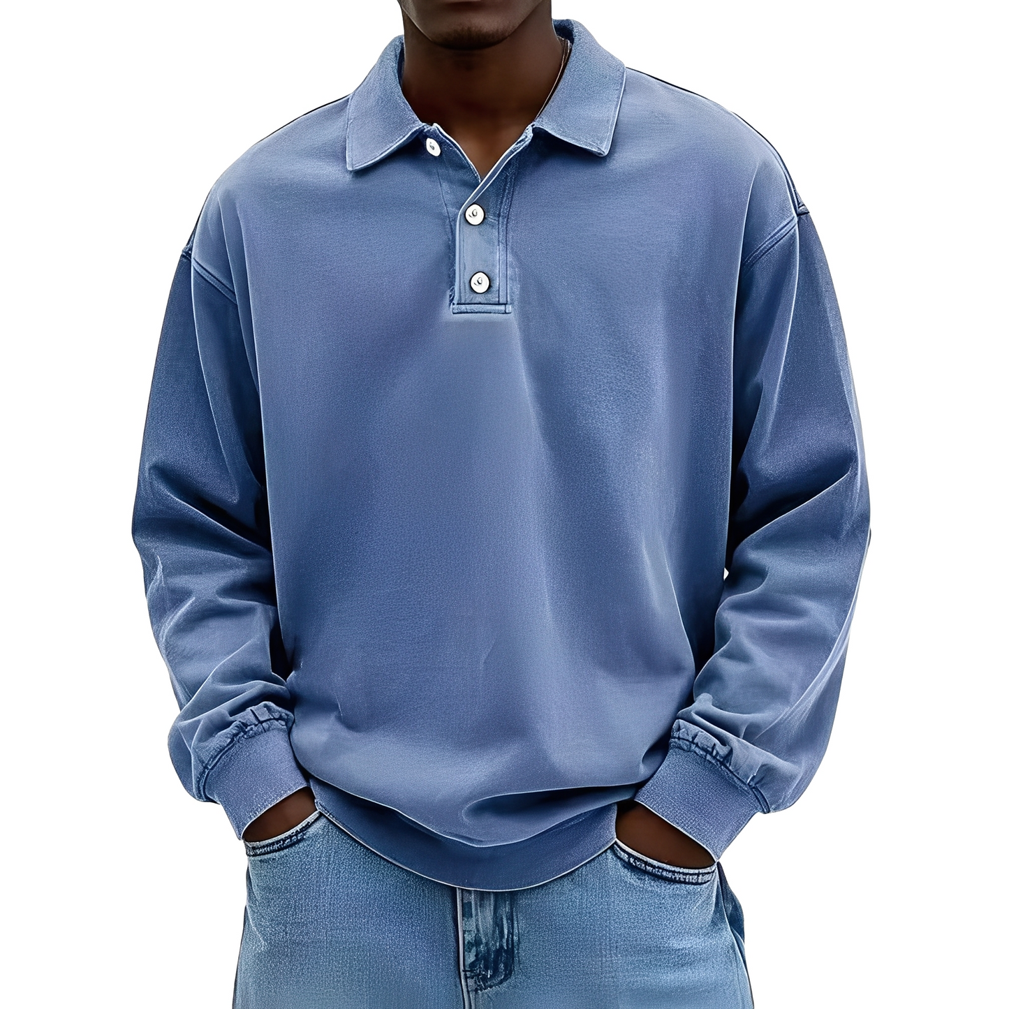 Chris - T-shirt classique à manches longues épaisses pour hommes