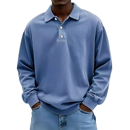 Chris - T-shirt classique à manches longues épaisses pour hommes