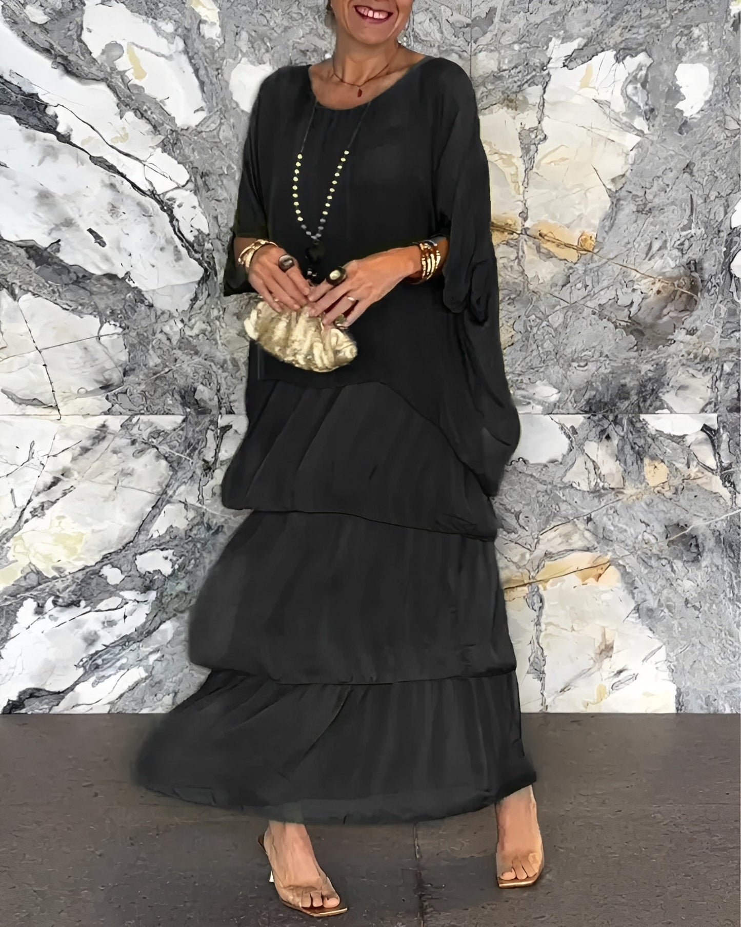 Lillian - Damen-Chiffonkleid, elegant und locker geschnitten