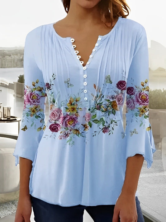Eloise - Schickes Damenoberteil mit Blumendesign