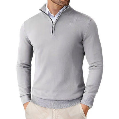 Darell - Elegant men's knitted sweater with zipper