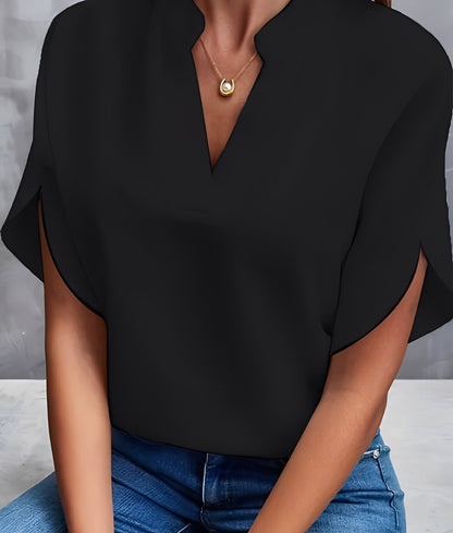 Chantelle - Prosta damska bluzka z dekoltem w serek