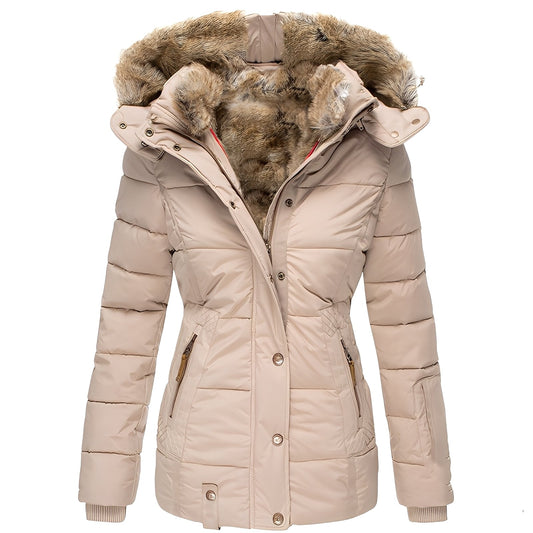 Odelia - Elegante, figurbetonte Jacke mit Pelzkragen für Damen
