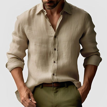 Emile - Chemise en lin simple et classique pour hommes