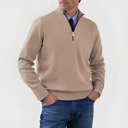 Nolan - Comfortable Men's Knit Sweater with Zipper