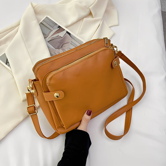 Michaela - Klassische Damen-Lederschultertasche
