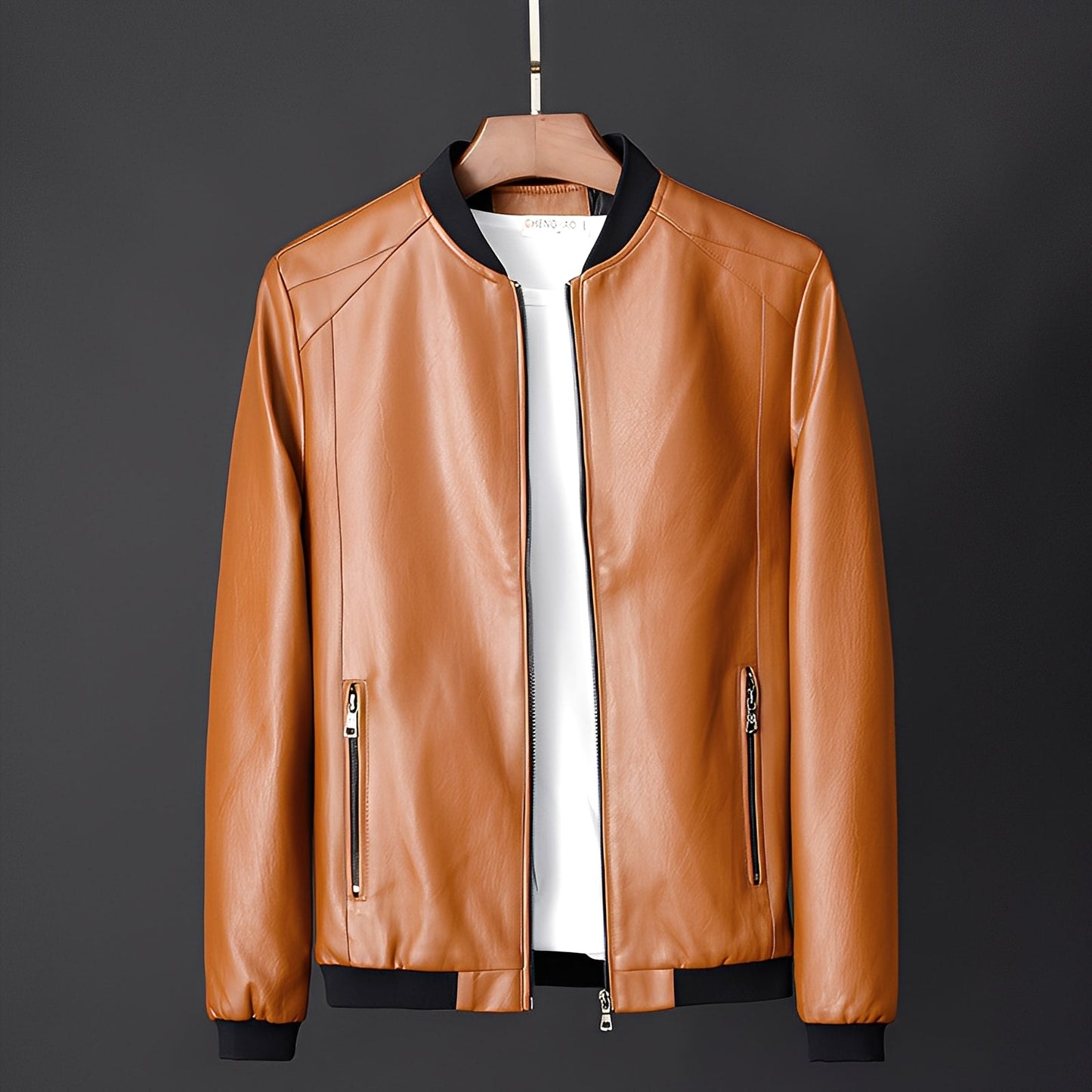 Jeremy - Trendy Men's Biker Leather Jacket