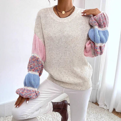 Griselda - kolorowy, swobodny damski sweter