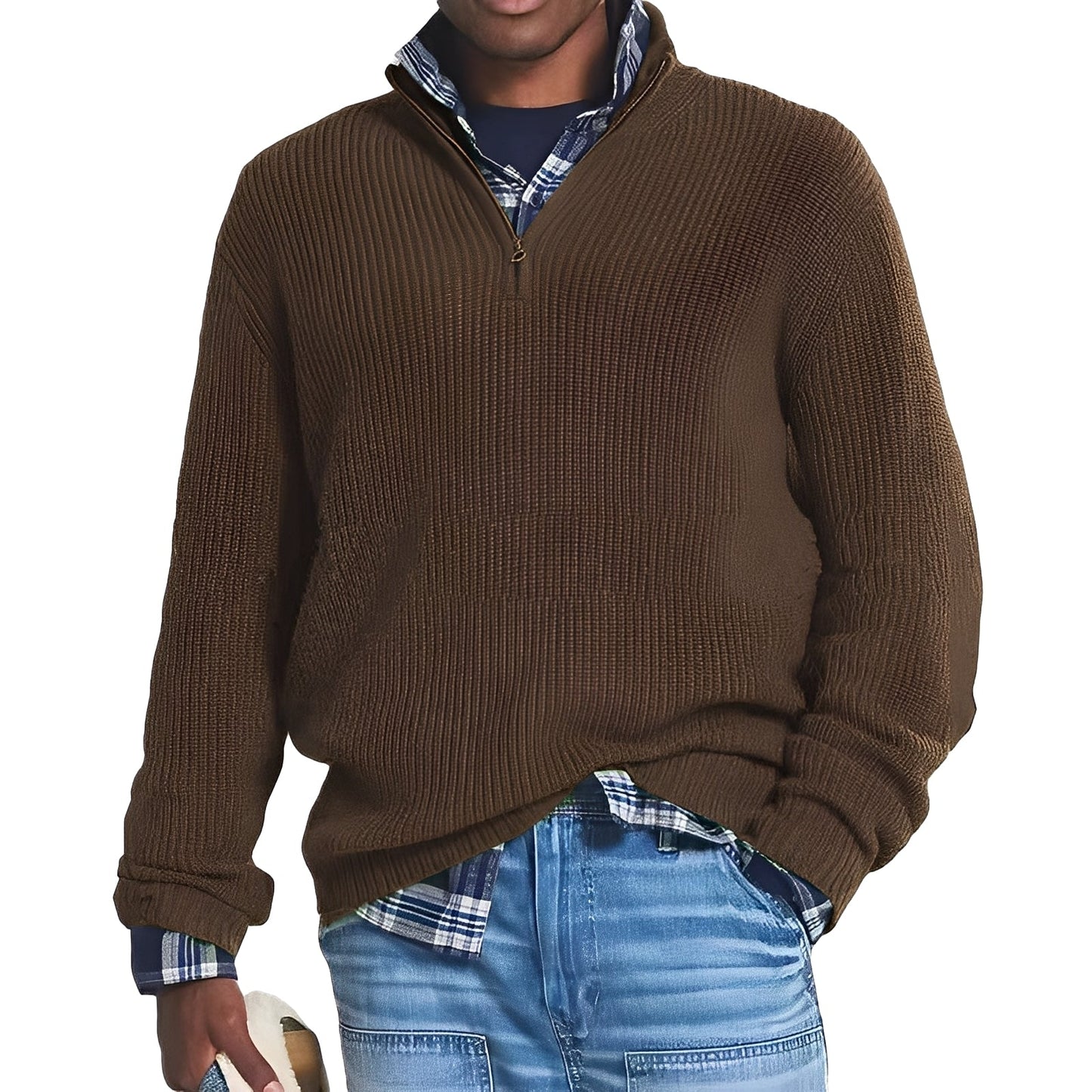 Edward - Cashmere men's sweater with zipper in modern design