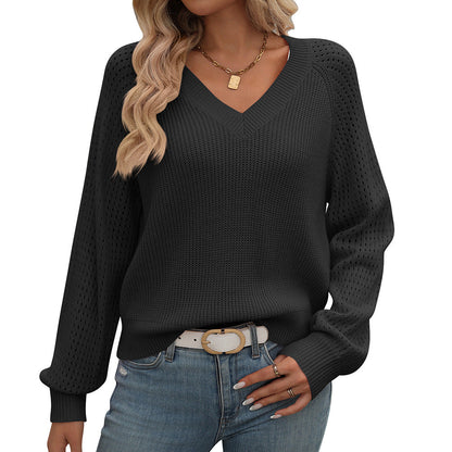 Poppy - Eleganter V-Ausschnitt-Pullover für Damen