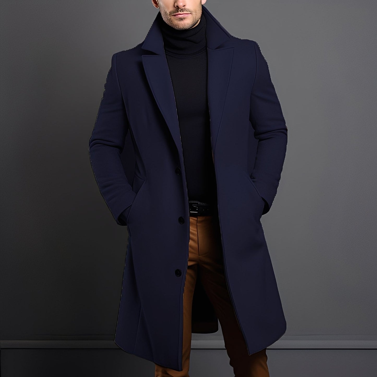 Clifton - Stylish Wool Trench Coat for Men