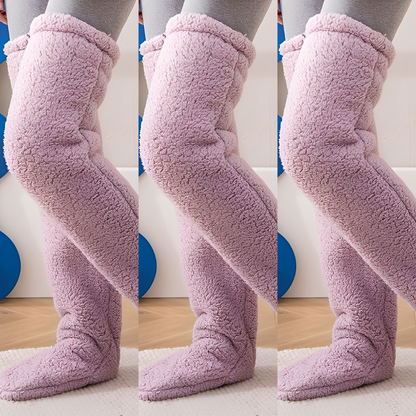 Camellia - Warm, over-the-knee winter socks for women