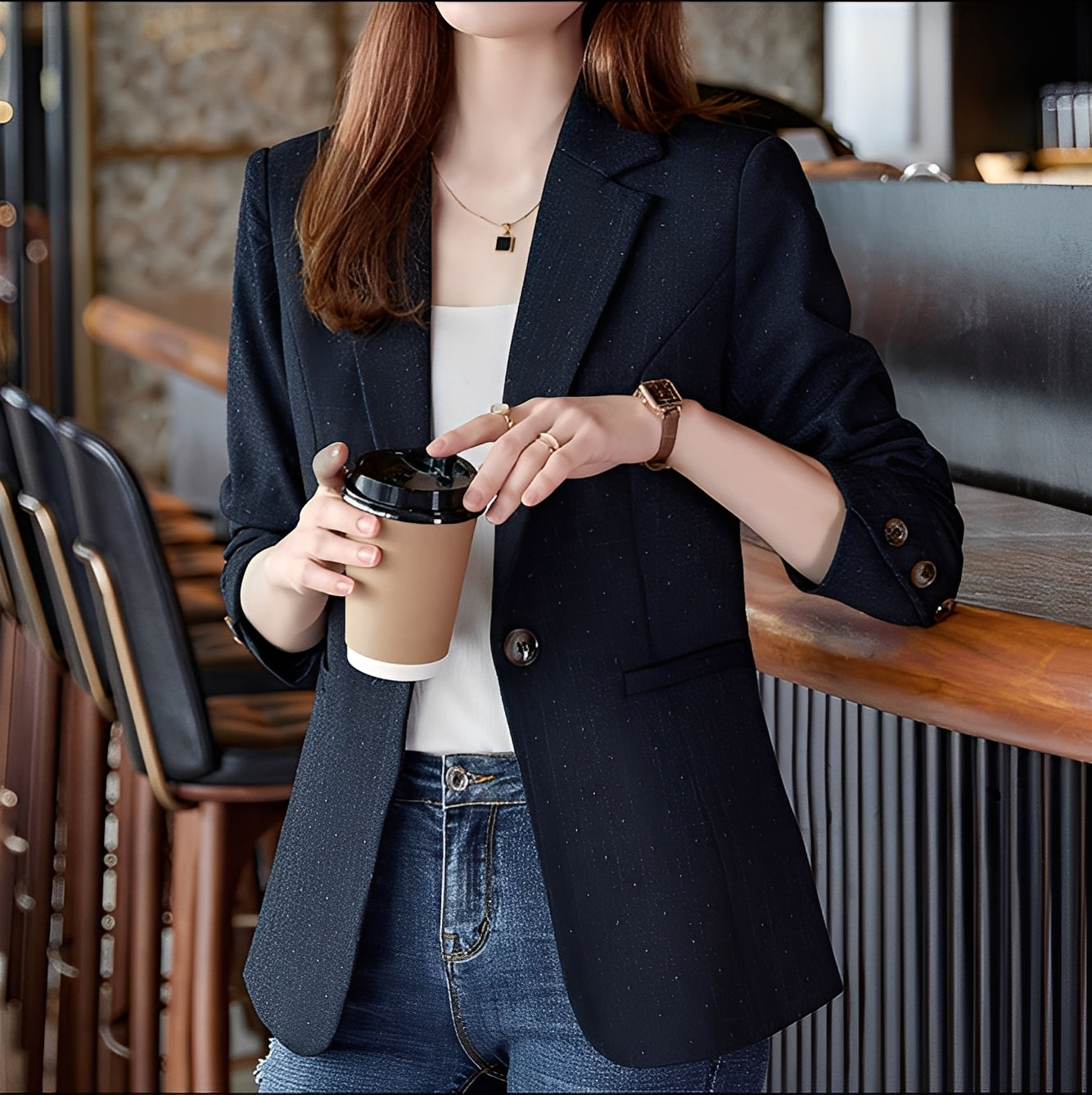 Claudia - Damenblazer mit elegantem Karomuster