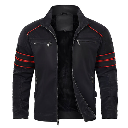 Jerold - Fashionable Motorcycle Leather Jacket for Men