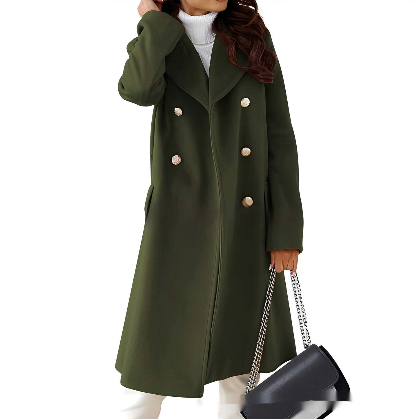 Amanda - Stylish Women's Double-Breasted Coat