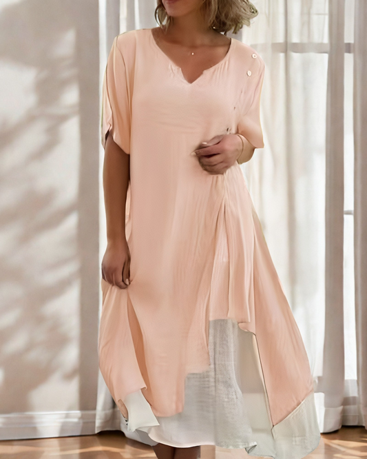 Bonnie - Modisches, locker geschnittenes Kleid mit Knöpfen für Damen