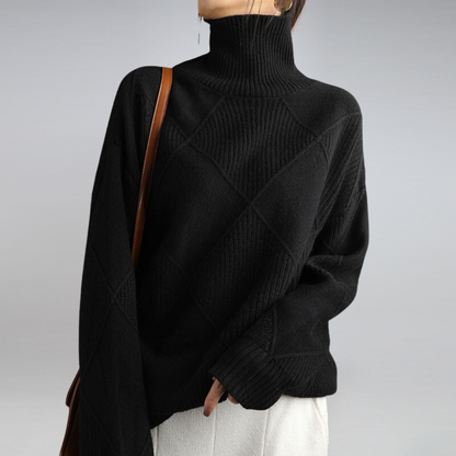 Camille – Damen-Kaschmirpullover mit Rollkragen
