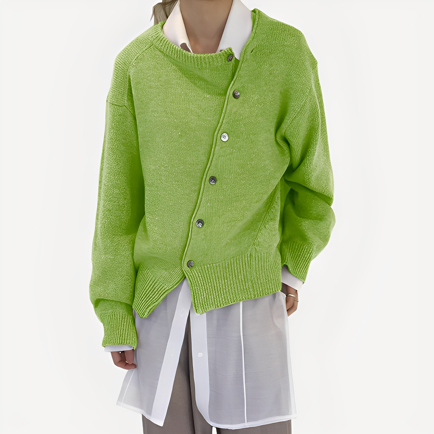 Susanne - stylowy i wygodny sweter narzutka z dzianiny