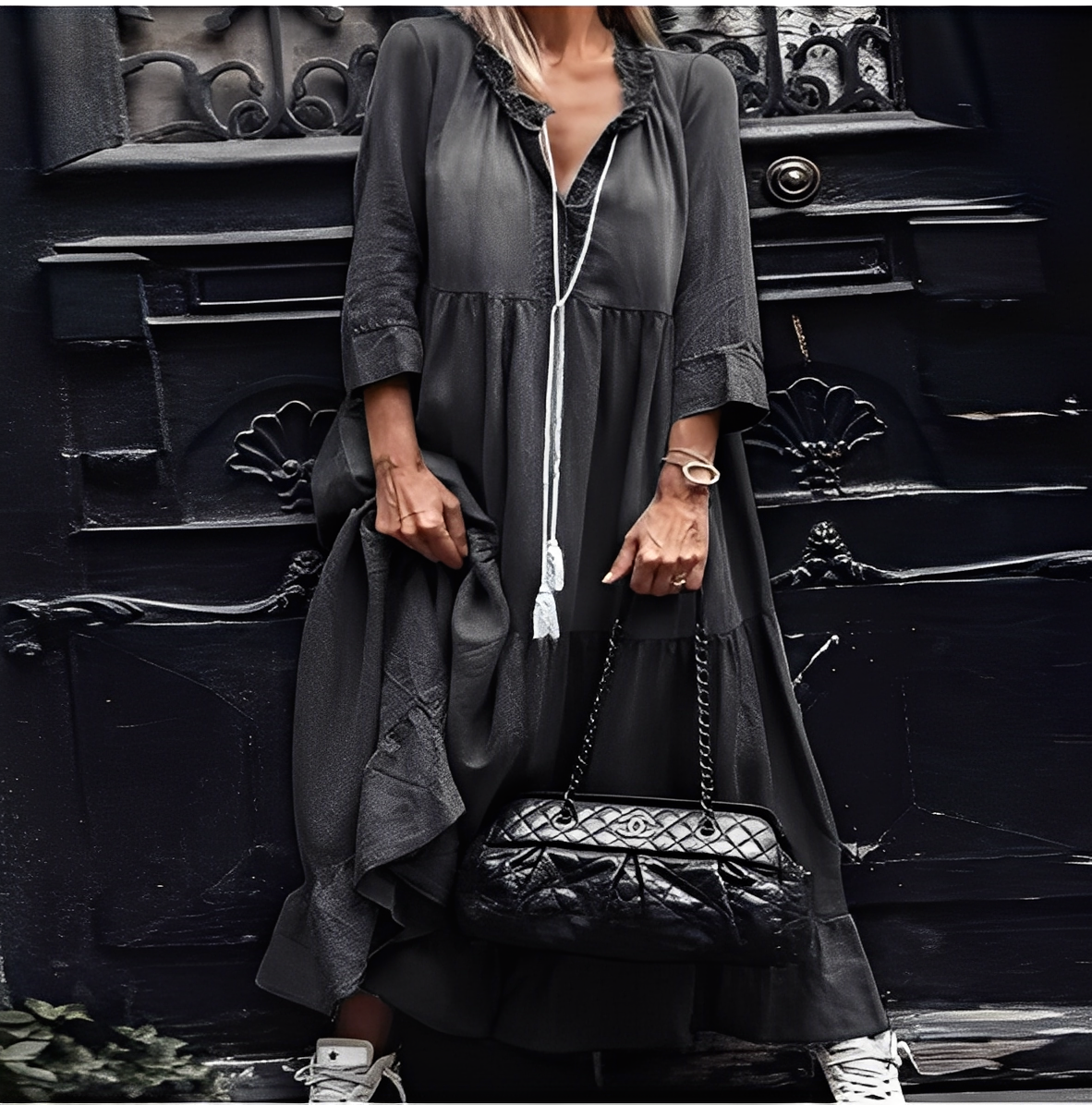 Irénée - Langes, bequemes Damen-Jeanskleid