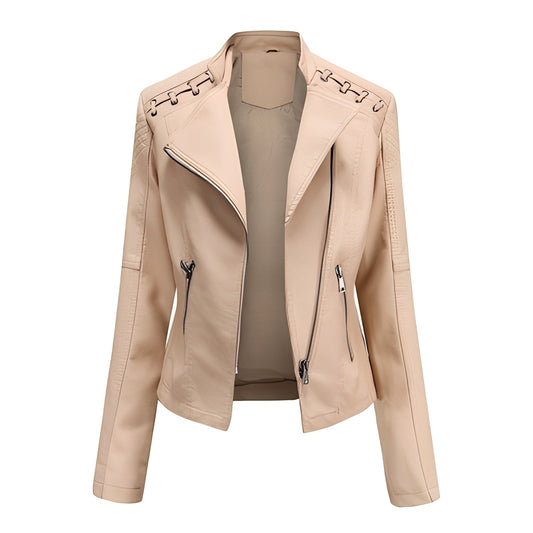 Narelle - Elegante, schmale kurze Damenlederjacke