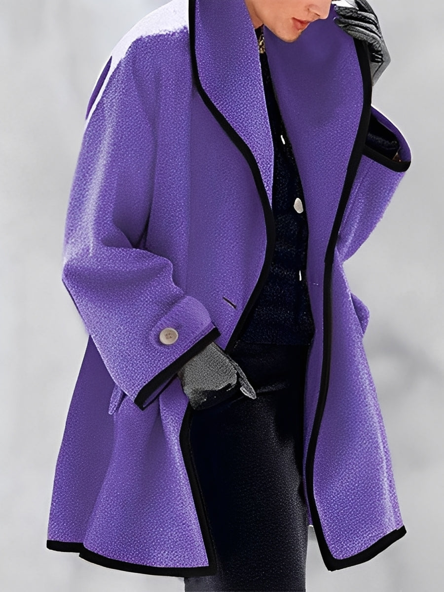 Whitney - długi, klasyczny damski płaszcz z wełny