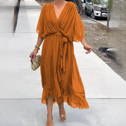 Demara - Elegantes V-Ausschnitt-Kleid für Damen