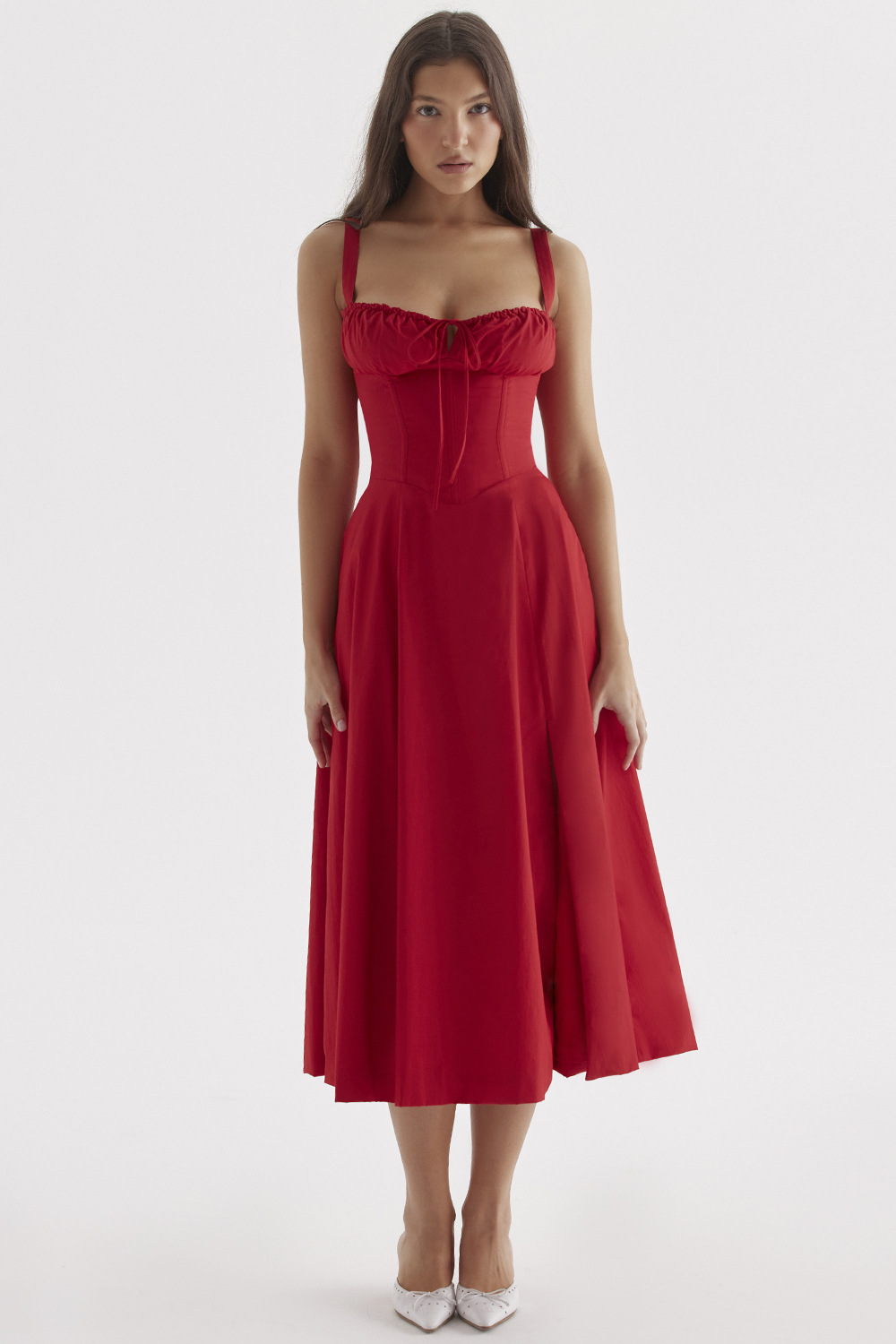 Jacqueline - Elegantes mittellanges Korsettkleid für Damen