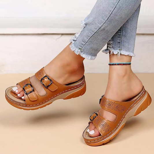 Malaya - Damenorthopädische Sandalen, Leder & Komfort
