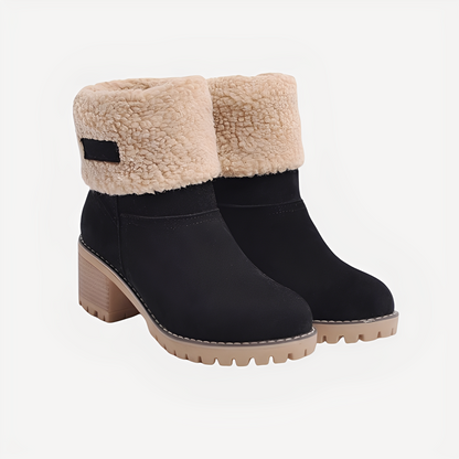 Claudia - Stylish, warm winter boots with heels for women