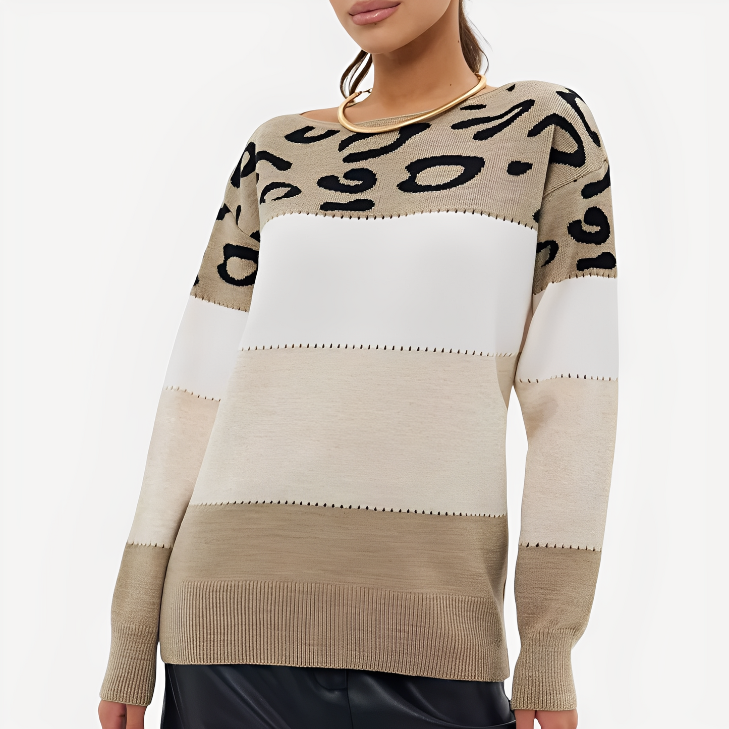 Anne - élégant pull pour femme avec imprimé