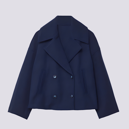 Bethney - Élégante veste courte en laine avec col revers pour femmes
