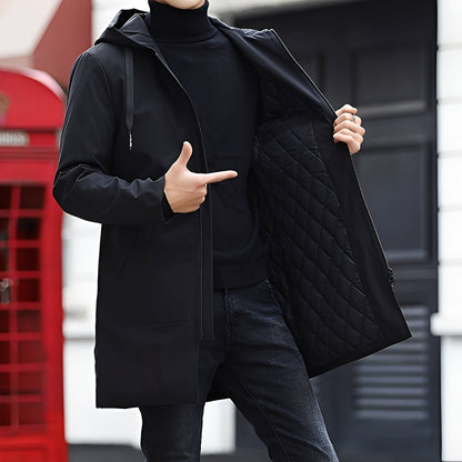 Lucas - Veste homme confortable, épaisse et imperméable avec capuche